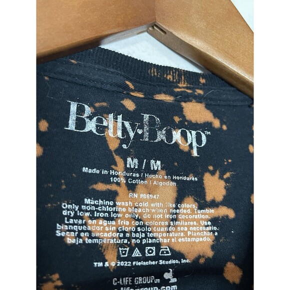 Betty Boop "Born To Rule" Crop Top TShirt Raw Hem Graphic Tee Women's Medium - Picture 4 of 5